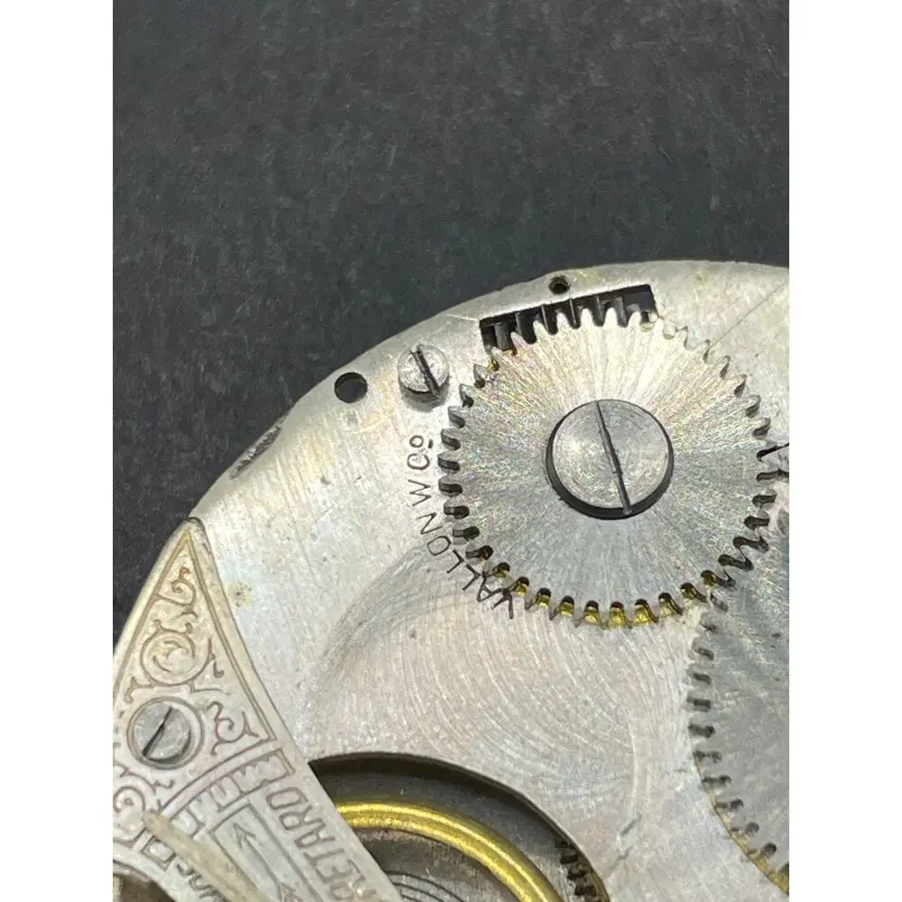 Baltic Swiss Pocket Watch Movement White Dial No Jewels For Parts/Repair